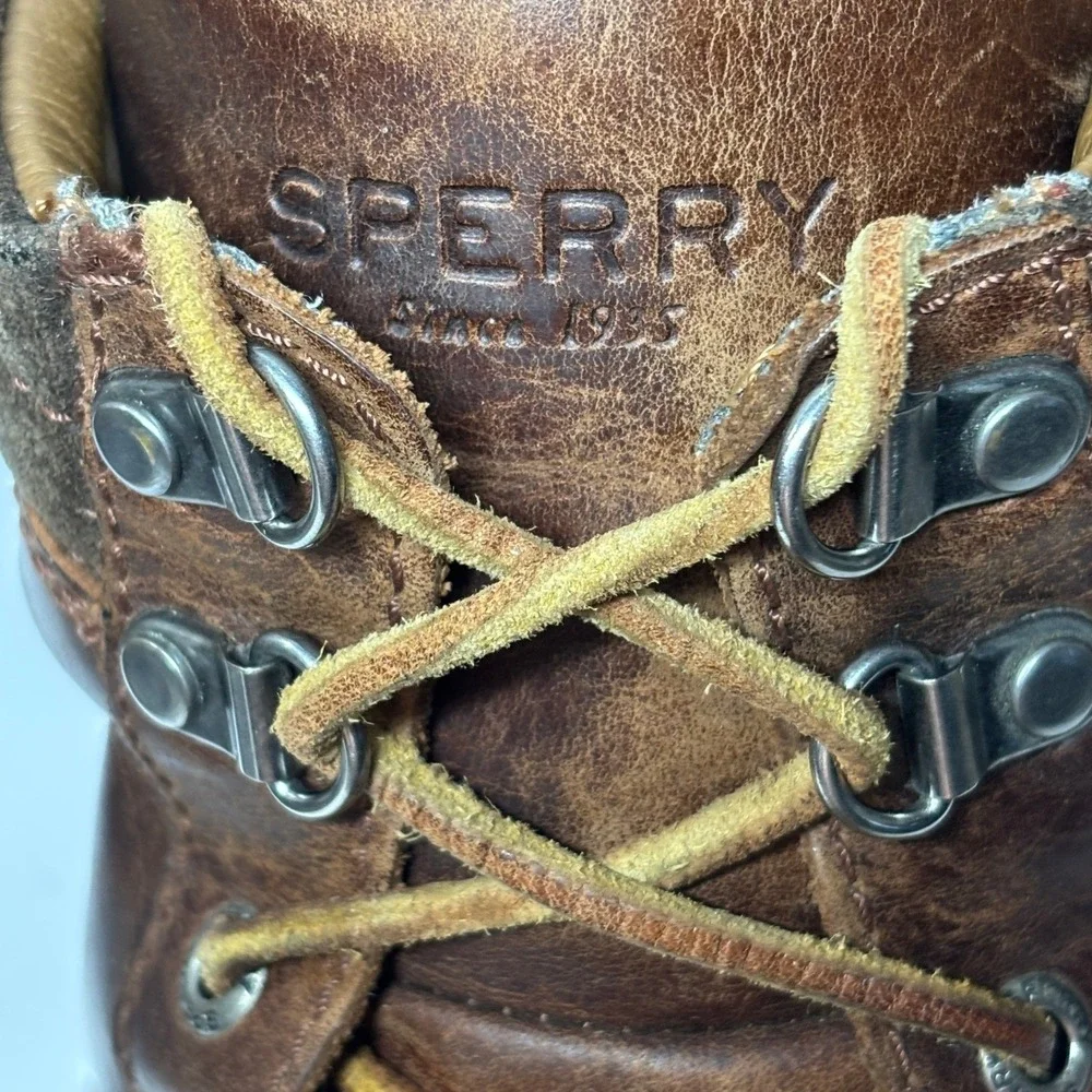 Sperry Men's‎ 11.5 Lug Chukka Boots Waterproof Leather Lace Up Brown Hiking Work